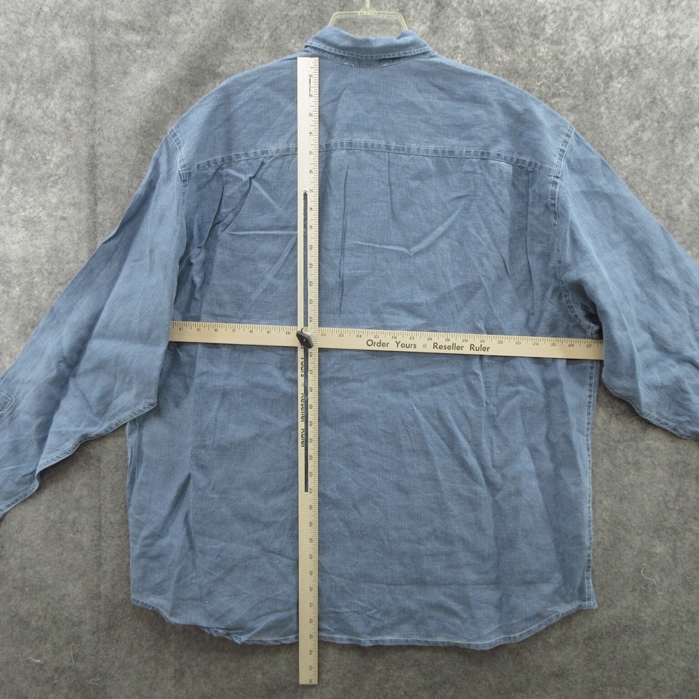 Tommy Bahama Shirt Men's 1XB Blue Long Sleeve Sea Glass Breezer Relax New DEFECT - Picture 8 of 11